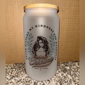 Chicana glass cup